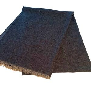 J. Crew Charcoal Flannel Metallic Thread Scarf